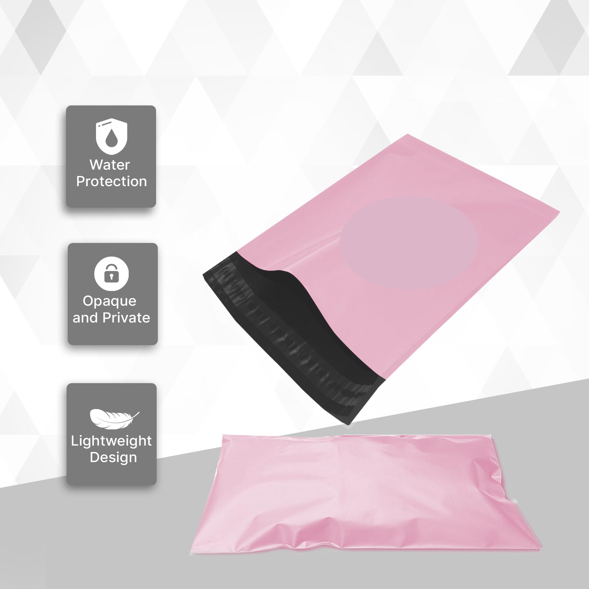 delka Durable Pink Poly Mailer Bags - Tear-Resistant, Self-Sealing | 12x16 (25 Pack) 3