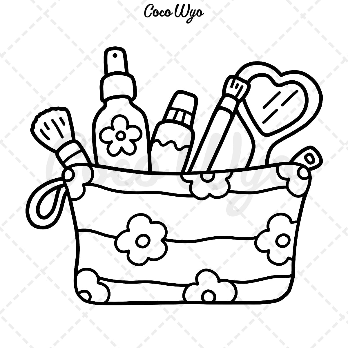 Glow Cosmetics - Coloring Book for Adults and Kids, 52 Bold and Easy Beauty-Themed Designs (8.5 x 8.5 Inches) 6
