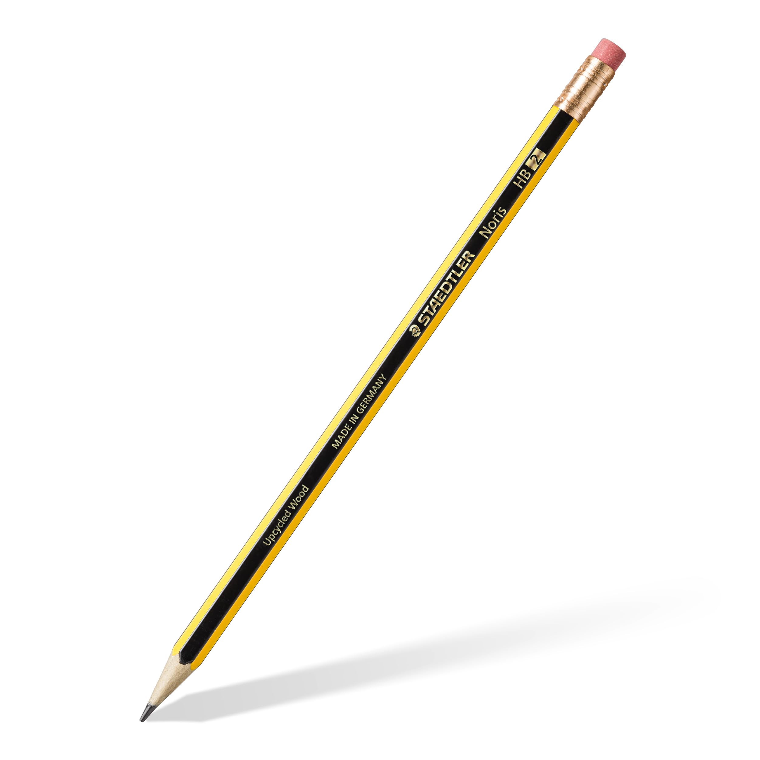 STAEDTLER Noris Graphite Pencil with Eraser Tip HB - Break-Resistant Wood Casing (3 Count)