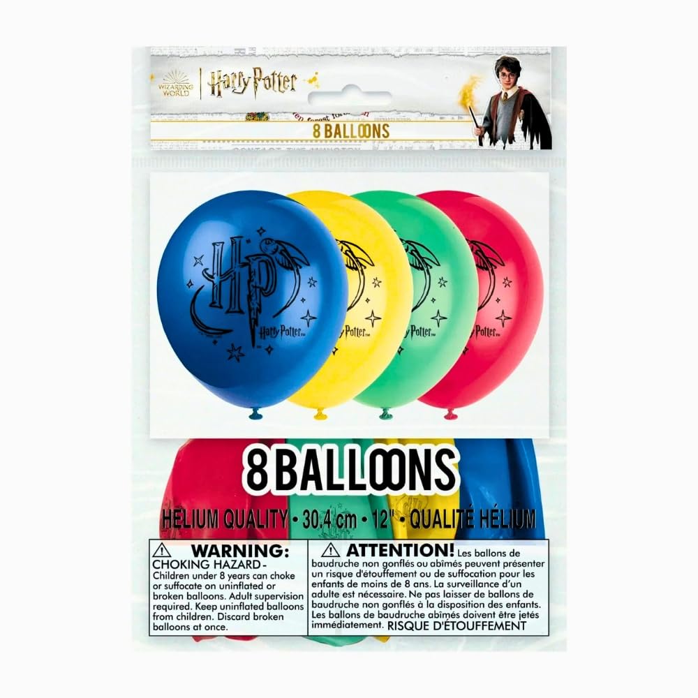 Unique Harry Potter Latex Balloons - 30 cm Party Decorations - Pack of 8 5