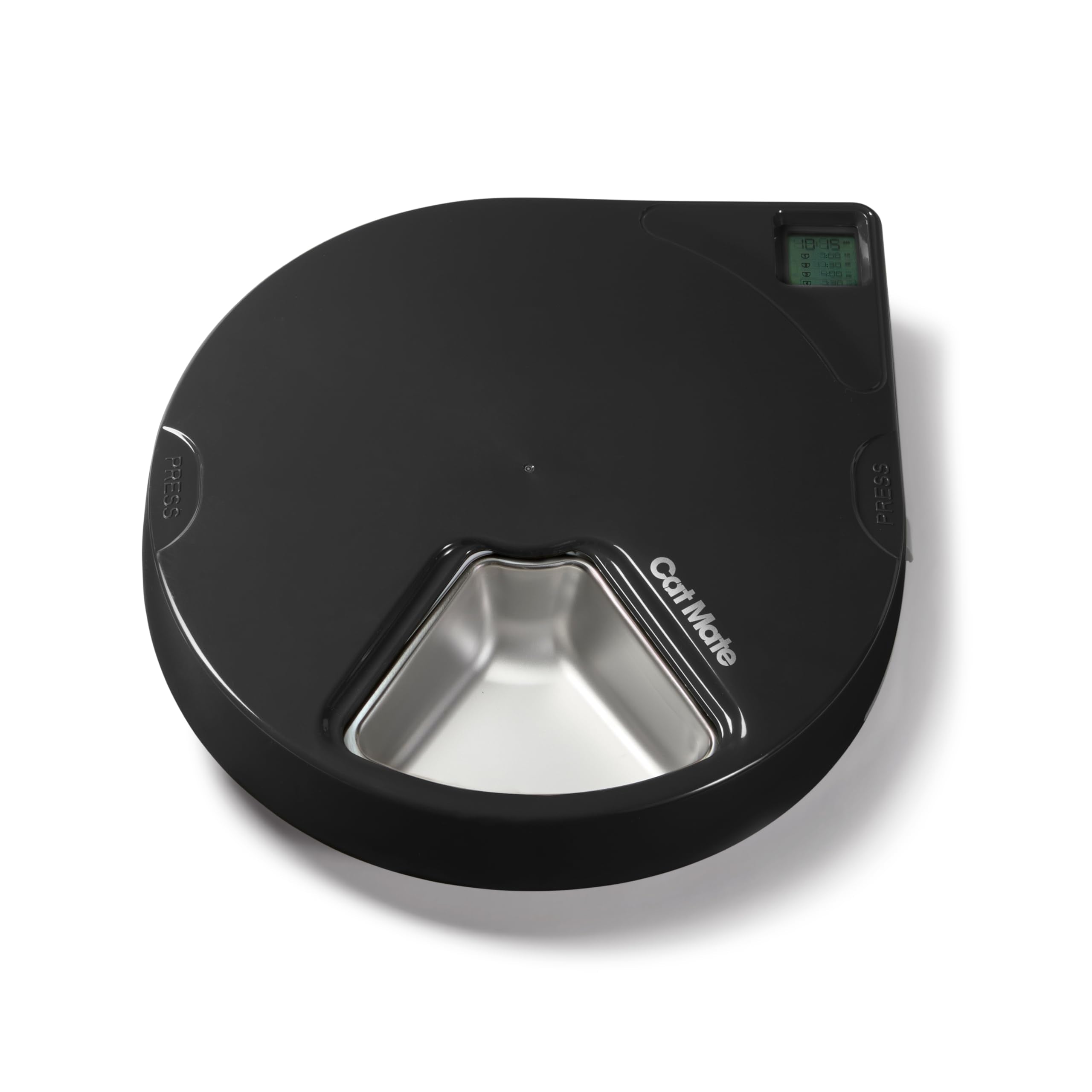 Closer Pets 5 Meal Automatic Feeder - Grey | Stainless Steel Bowls | Digital Timer