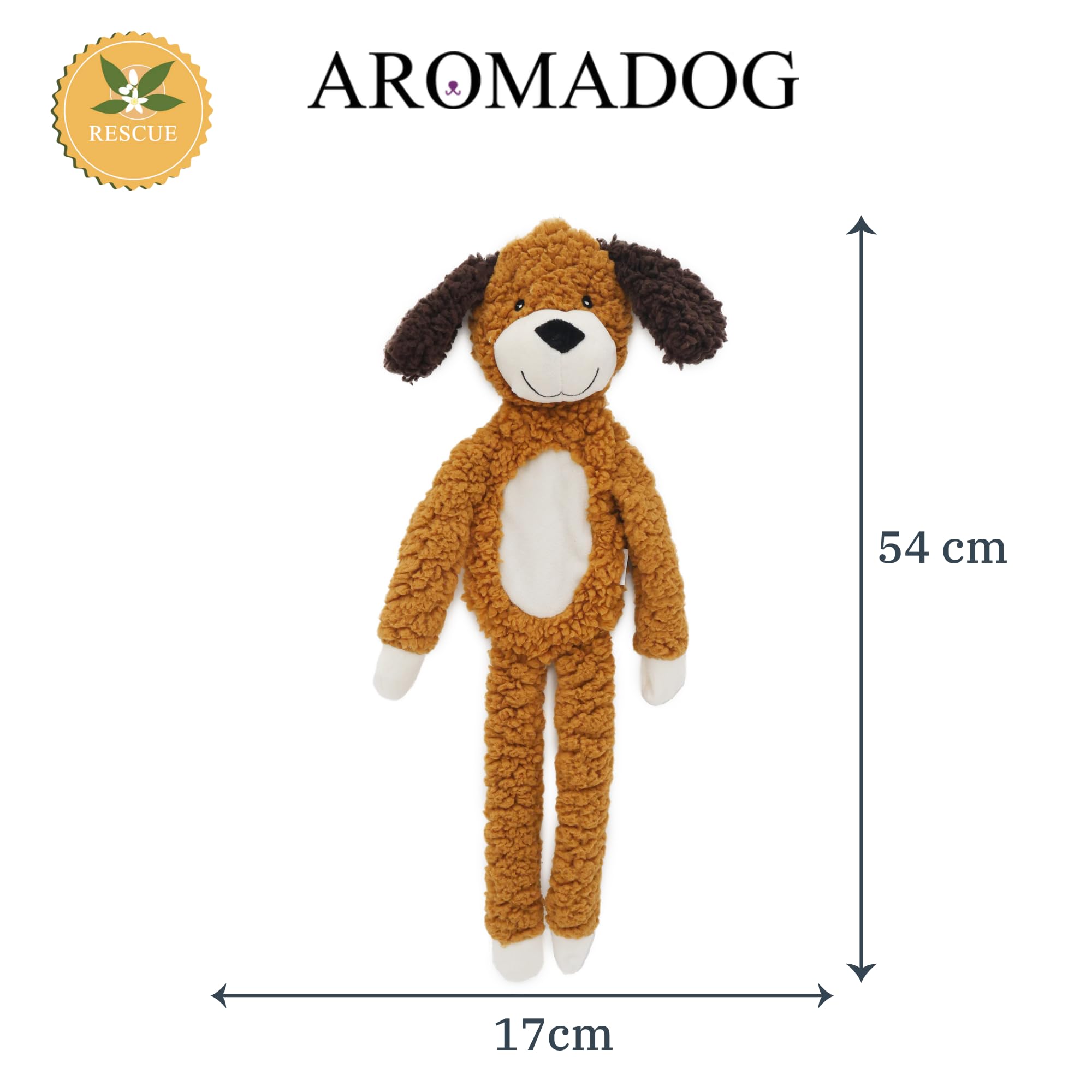 Rosewood Aromadog Rescue Stuffingless Flattie Dog Toy 54cm - Lavender Scented Calming Plush 6