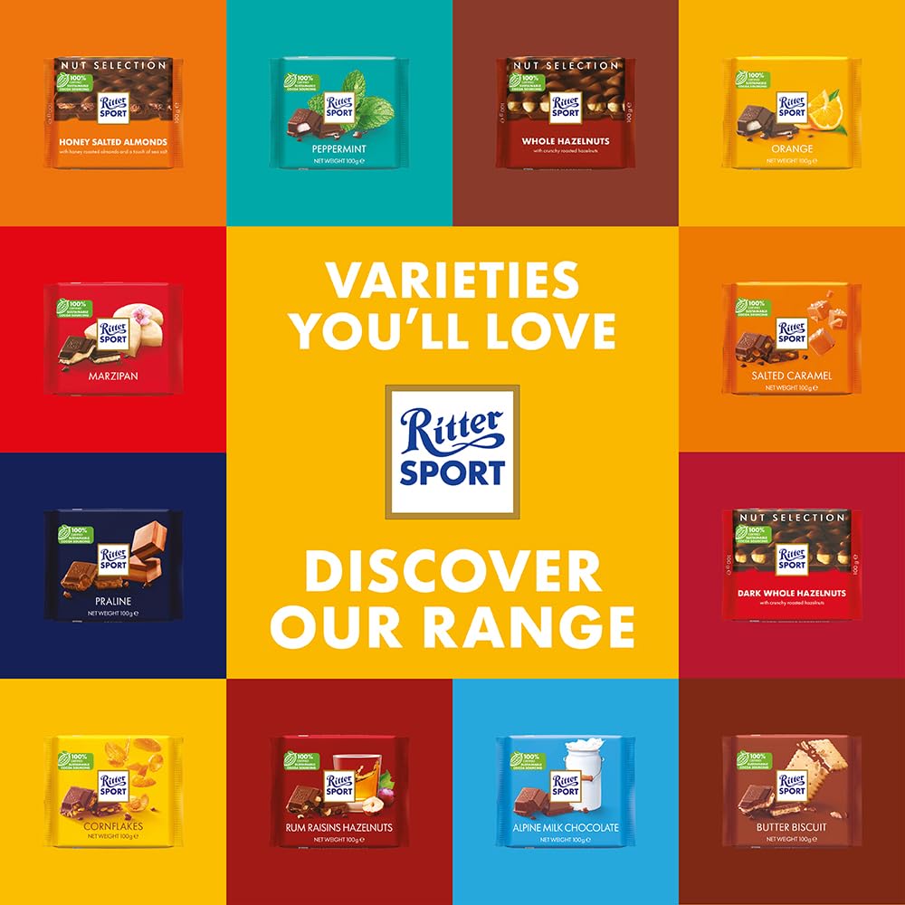 Ritter Sport Peppermint Dark Chocolate Bar - 100g 3