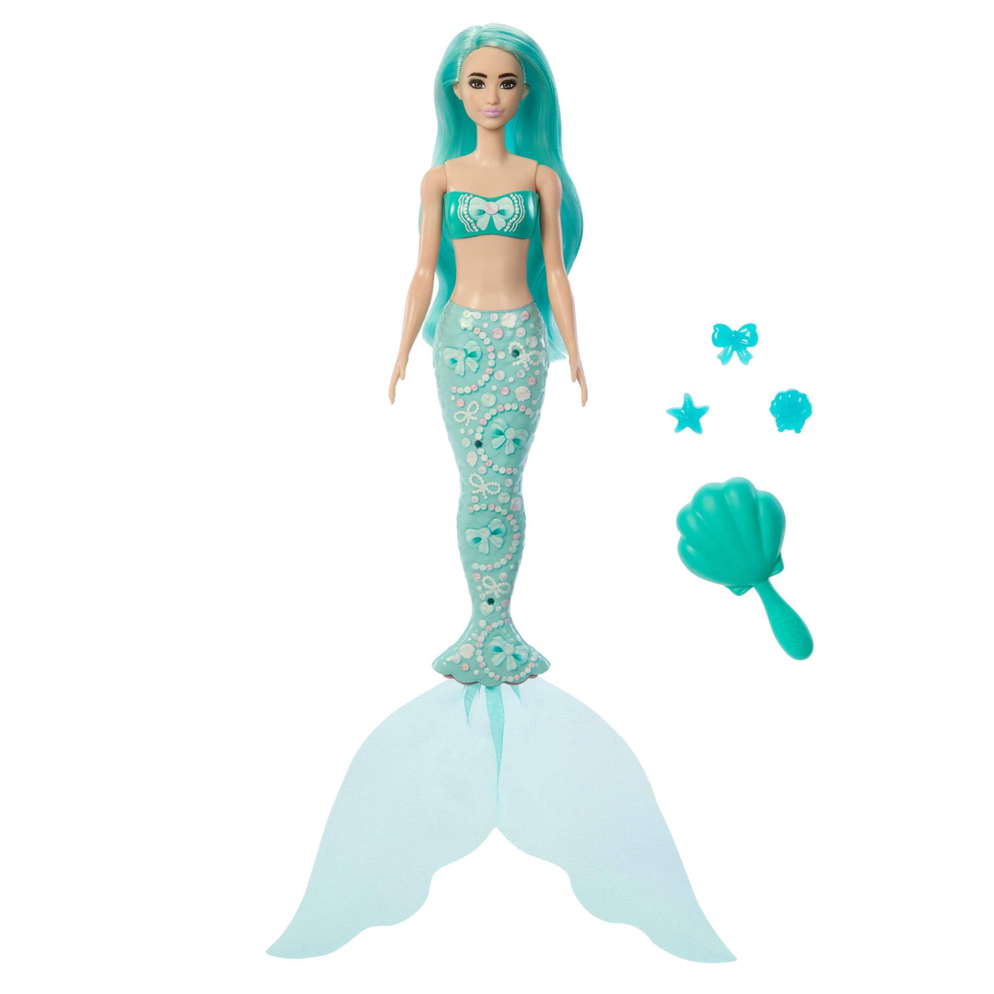 Barbie Color Reveal Mermaid Doll & 6 Surprises | Color Change Hair | Model JMW61 4