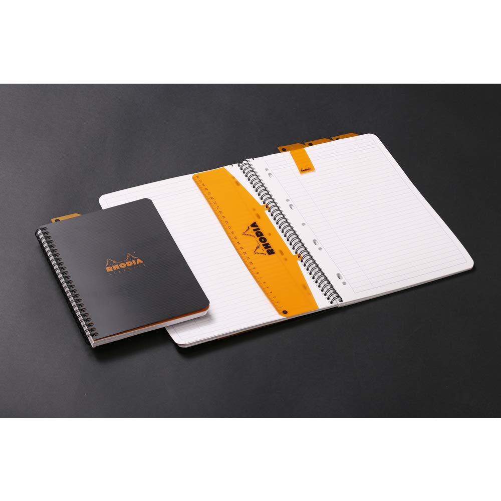 Rhodia 119901C Spiral Notebook - Black A4+ | Lined | 160 Microperforated Pages 3