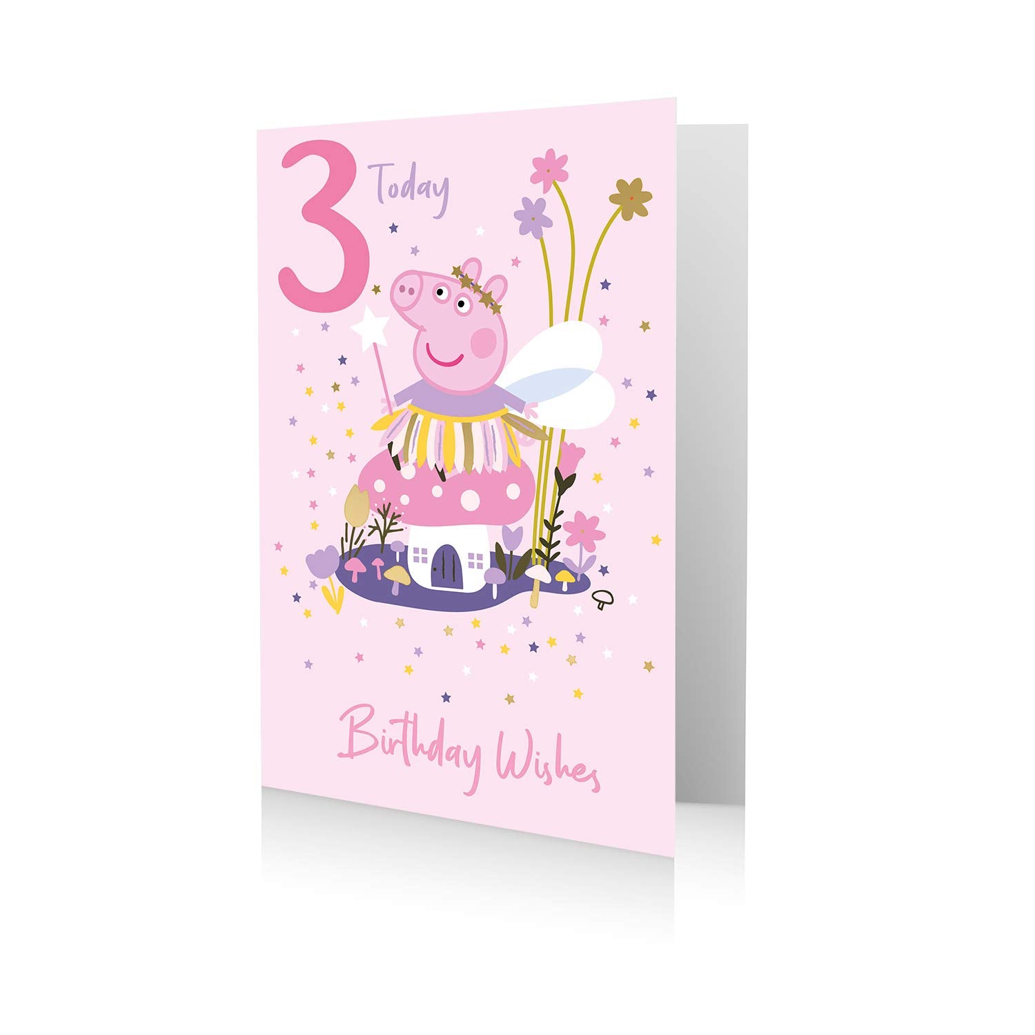 Danilo Promotions LTD Peppa Pig Official 3rd Birthday Card for Kids | 210 x 137 mm