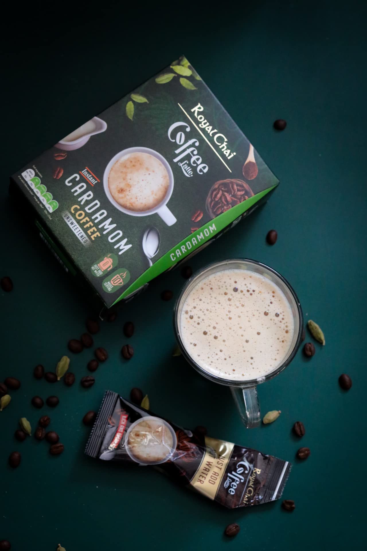 Royal Chai Coffee Latte Kardamom ungesüßt – 10 Einzelportionsbeutel