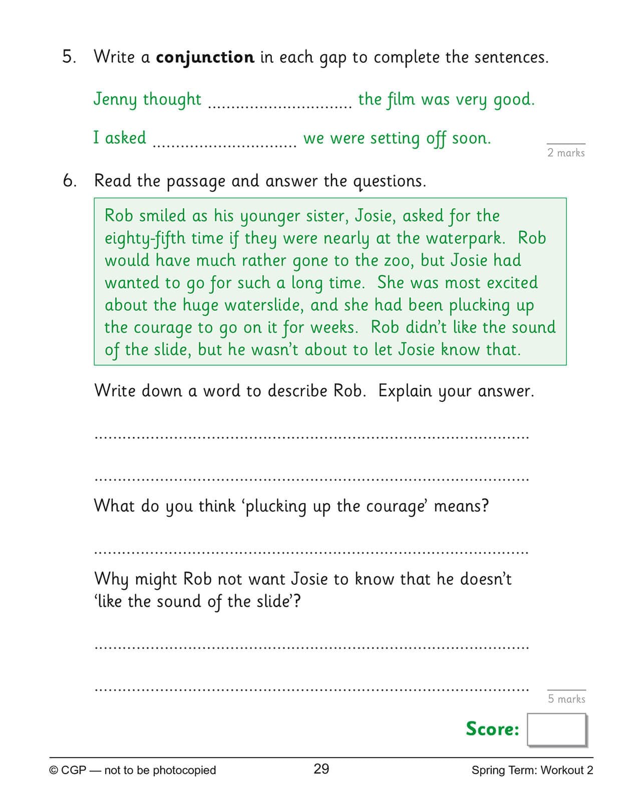 CGP KS2 English 10-Minute Weekly Workouts - Year 3 Study Aid | Paperback | English 3