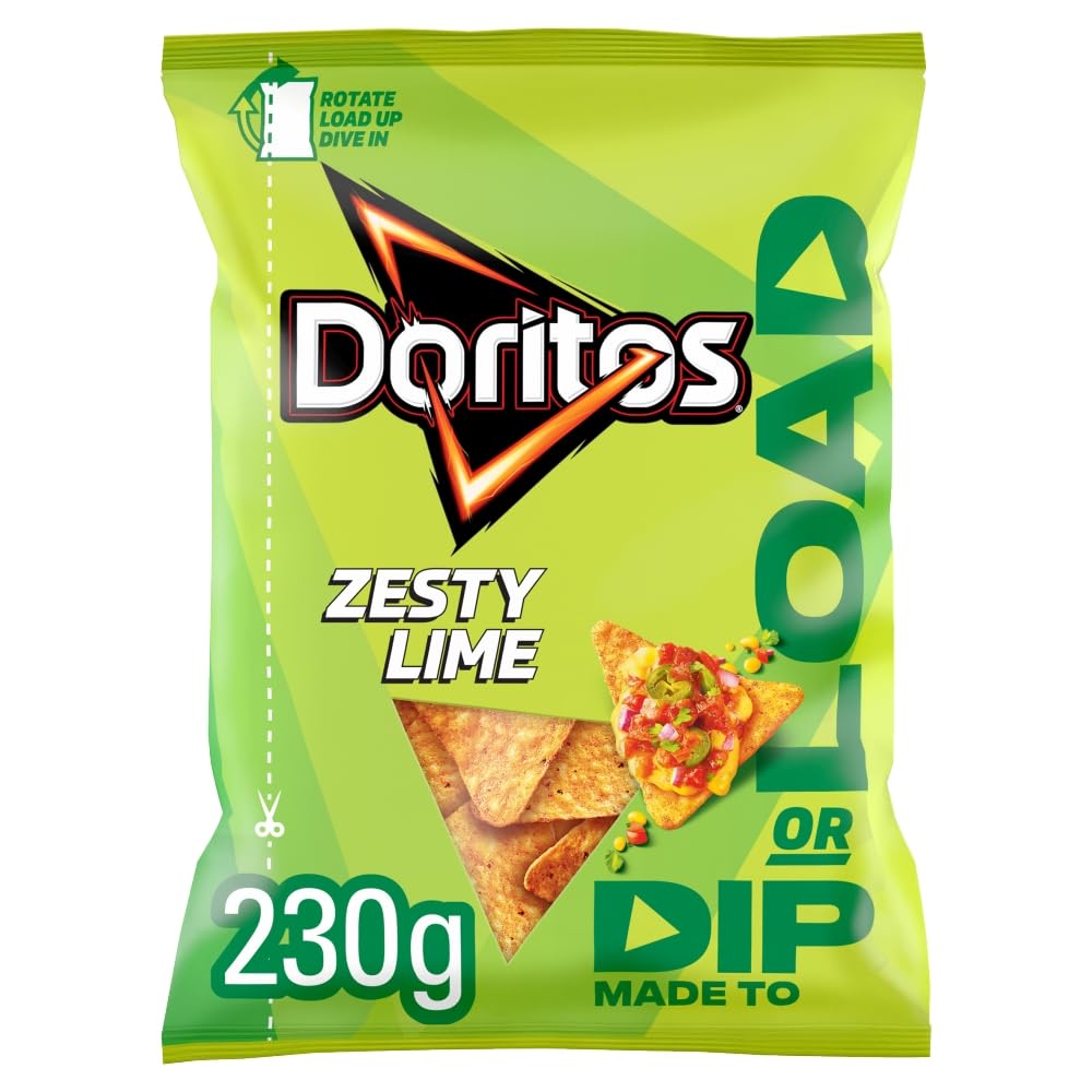 Doritos Zesty Lime Tortilla Chips - 230g Bag 1