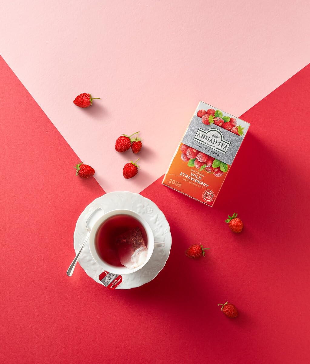 Ahmad Tea Wild Strawberry Fruit & Herbal Infusion - 20 Tea Bags 4