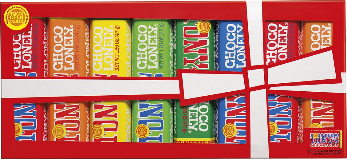 Tony's Chocolonely Extended Rainbow Probierpaket – 8 Riegel, 385 g, verschiedene Geschmacksrichtungen