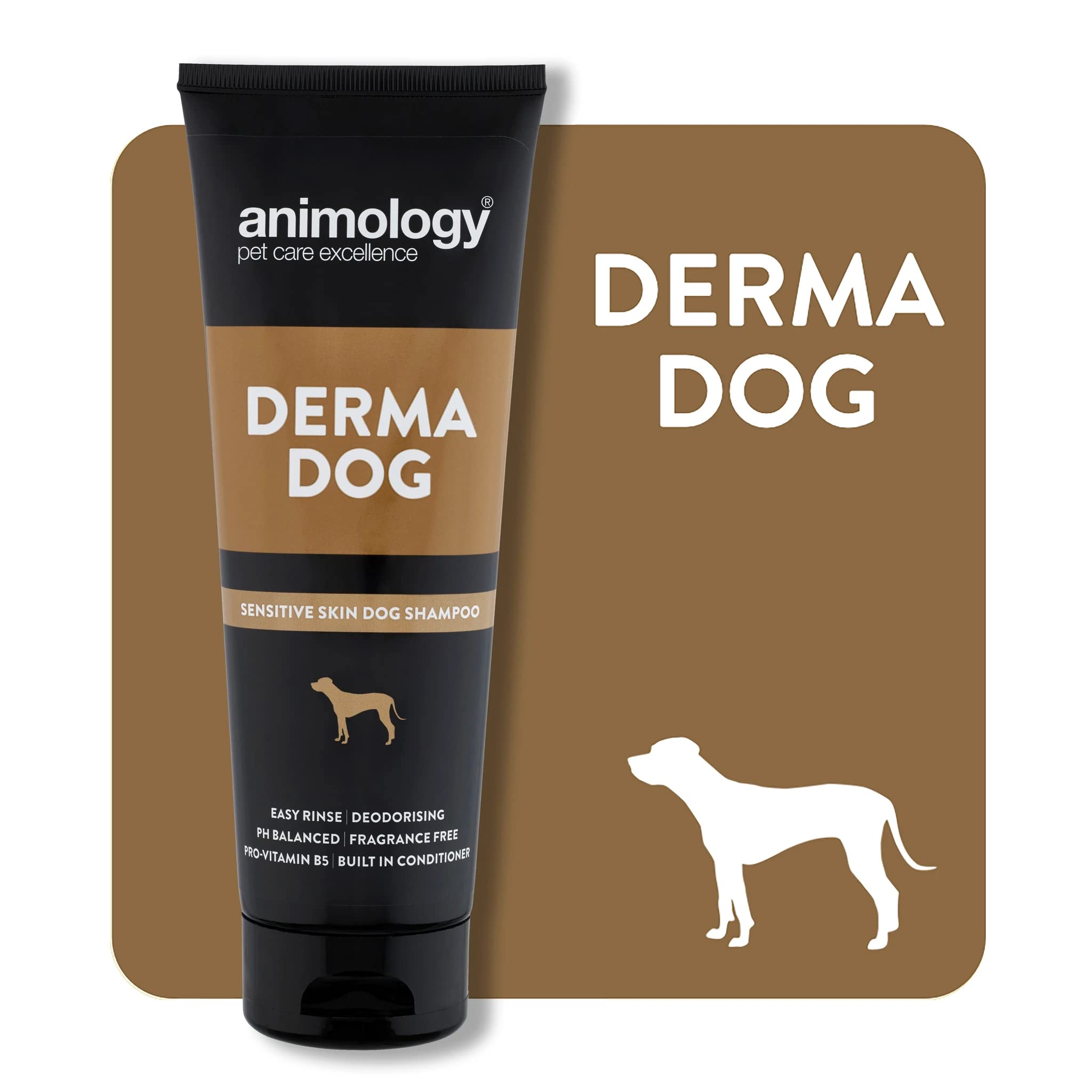 Animology Derma Dog Fragrance Free Mild Shampoo for Dogs | 250 ml | pH Balanced 4