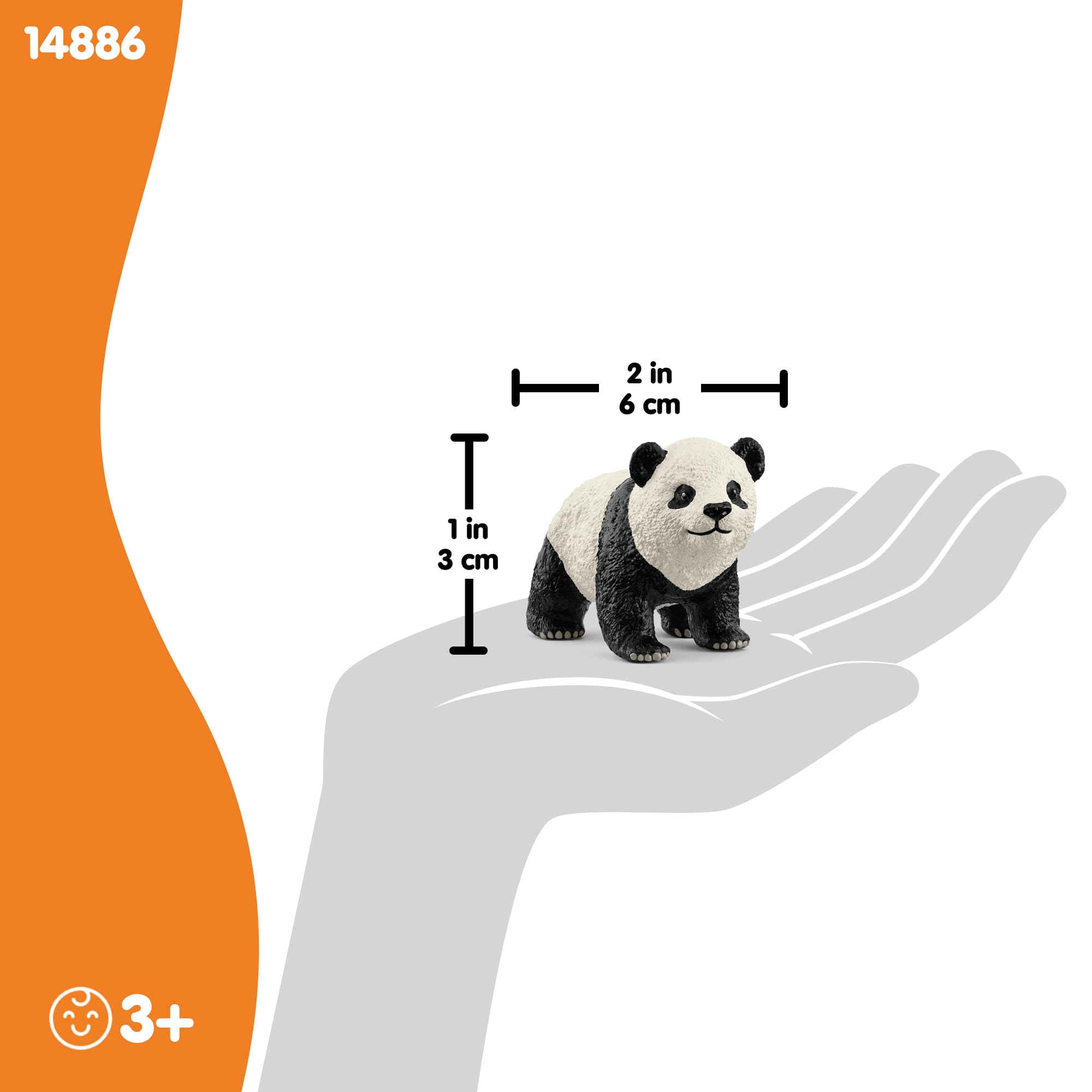 Schleich Wild Life Giant Panda Cub Toy Figurine | 6cm | Hand-Painted Plastic 5