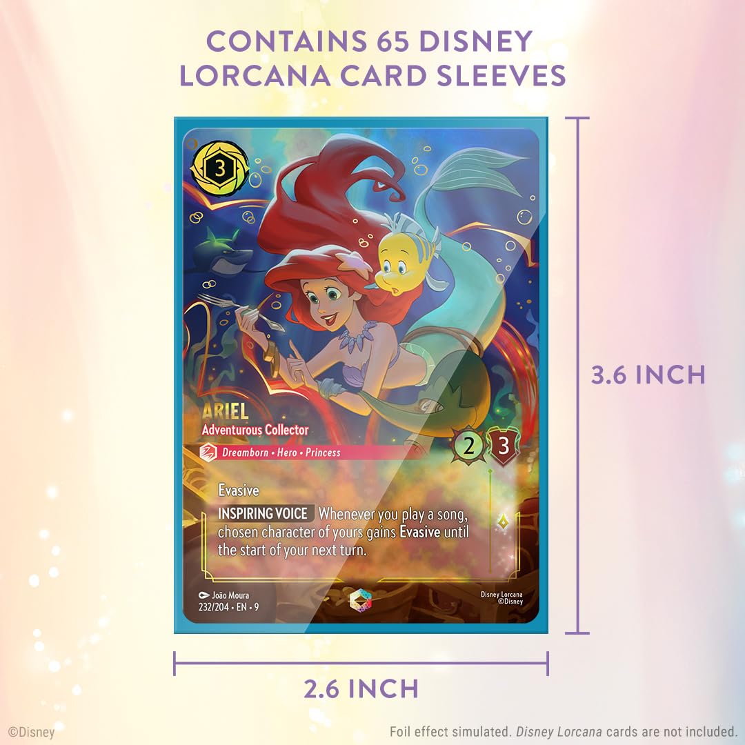 Ravensburger Disney Lorcana Trading Card Game - 65 Goofy Card Sleeves | Matte Finish | Standard Size 3