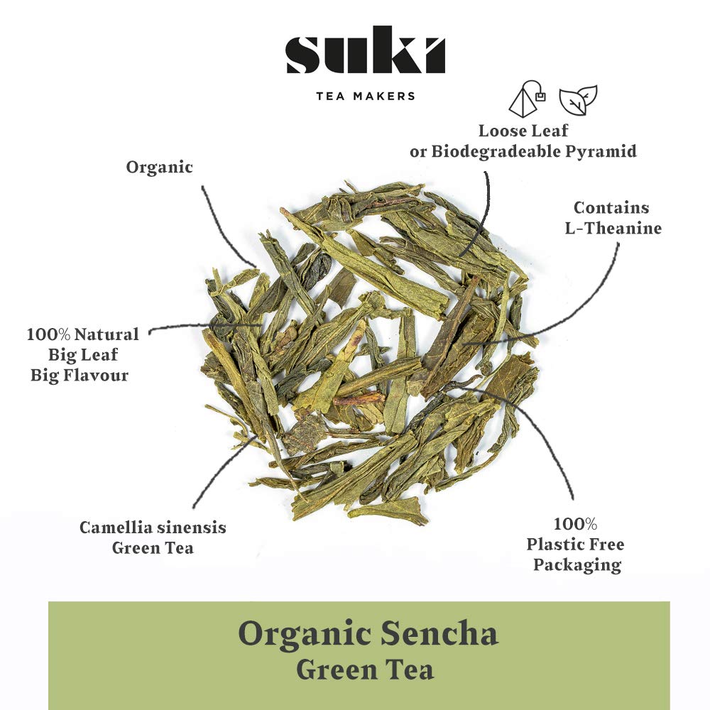 Suki Tea Bio-Grüntee Sencha – 100 g loser Fairtrade-Tee 3