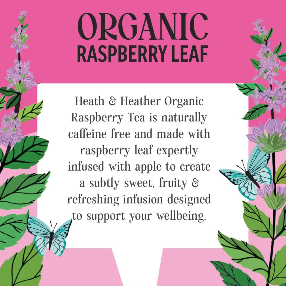 Heath & Heather Organic Raspberry Leaf Herbal Tea - Supports Women's Health | 20 Count Teabags 3