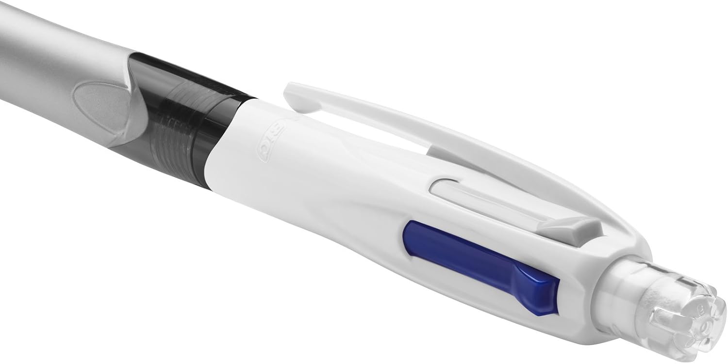 BIC 4 Colours Multifunctional Ballpoint Pen and HB Pencil Combo - Set of 12 - All in One Writing Instrument with Built in Eraser 3