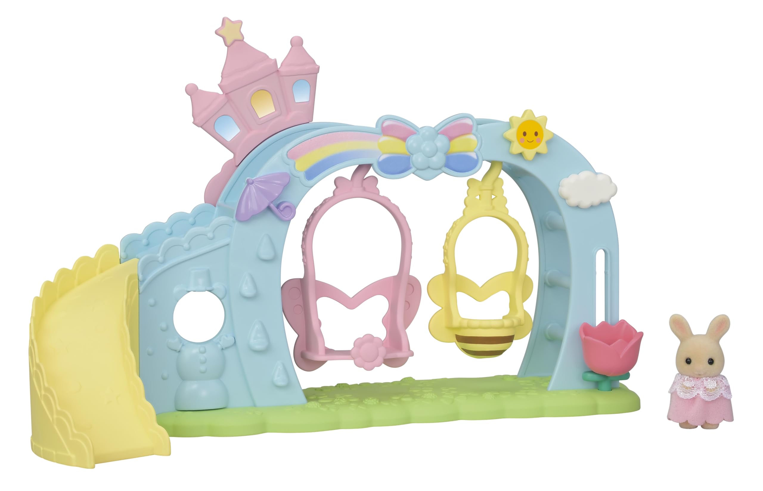 Sylvanian Families Nursery Swing Playset | Includes Milk Rabbit Baby | Ages 3+