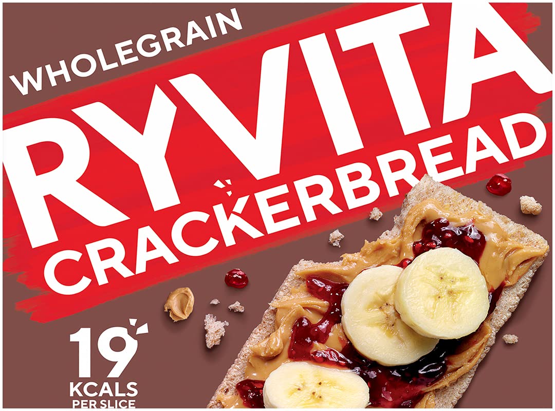 Rywita Wholegrain Crackerbread - High Fibre, Low Fat Snack | 8 x 125g Packs