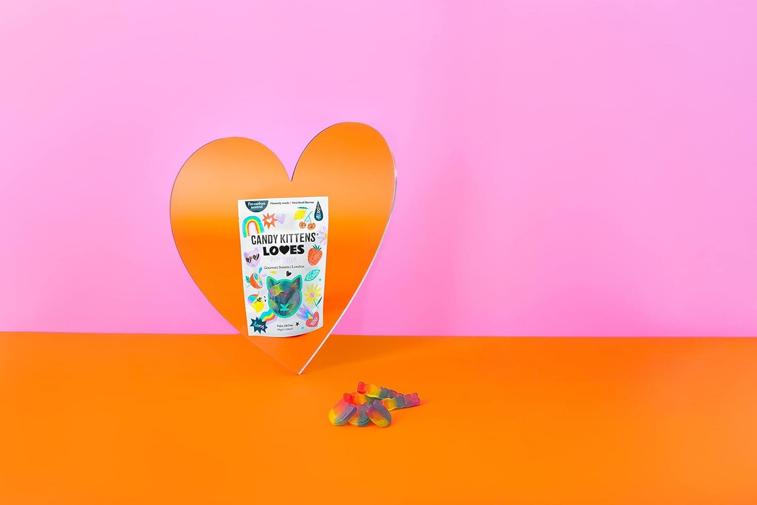 Candy Kittens LIEBT vegane Süßigkeiten – Sprudelnde Leckereien mit echtem Fruchtsaft (140 g)