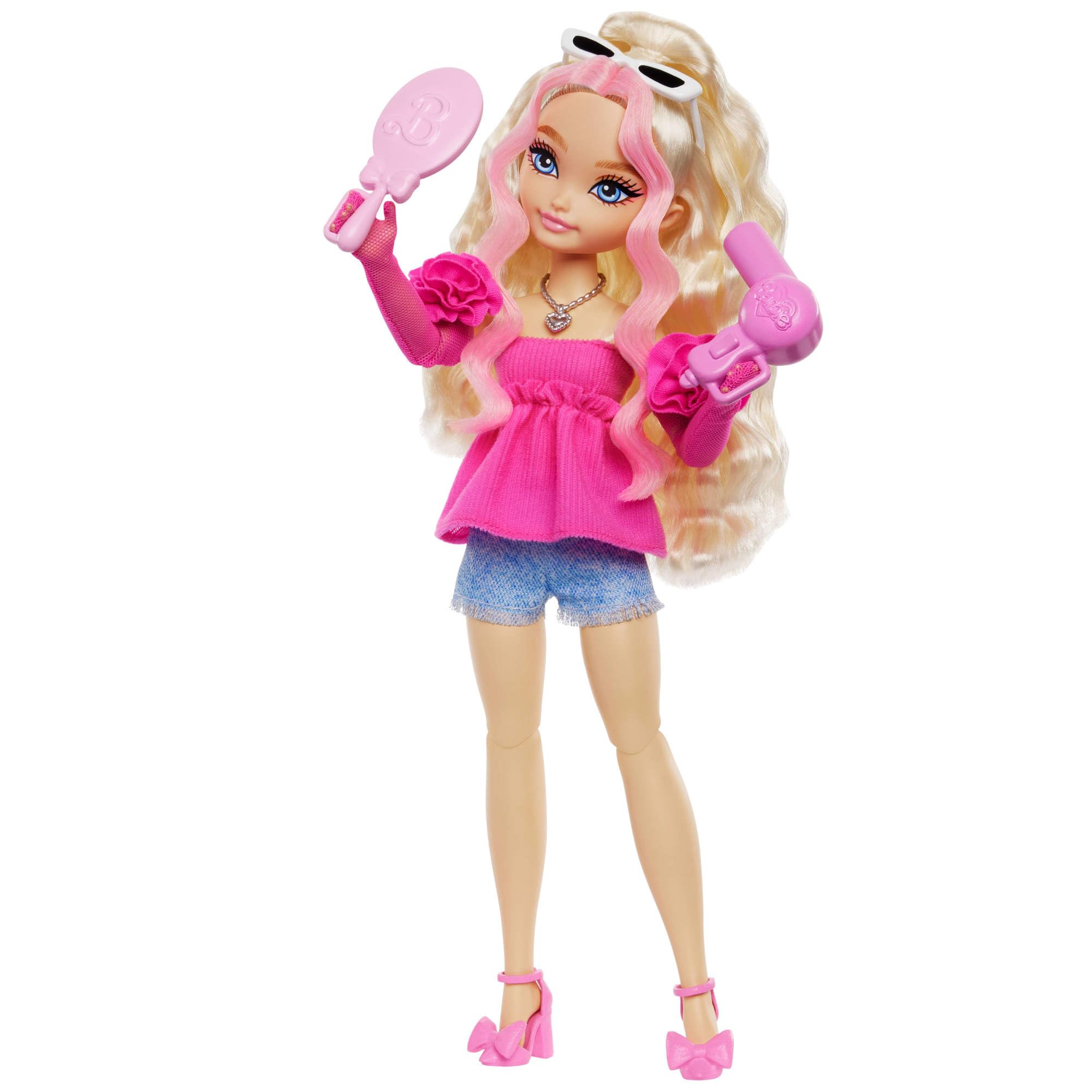 Barbie Dream Besties Doll - Barbie 'Malibu' with 11 Beauty Accessories | Posable | Ages 4+ | HYC21