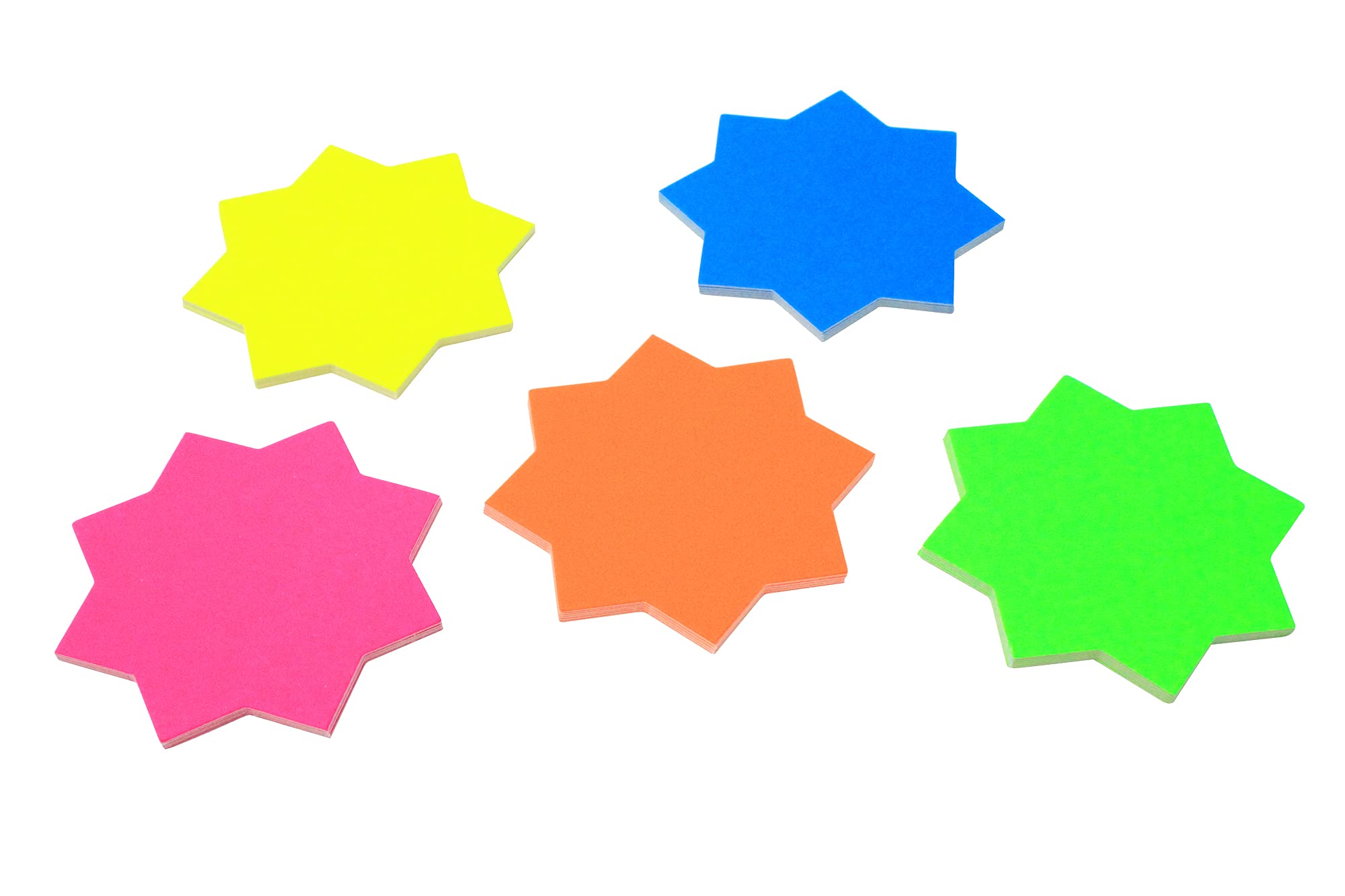 Bright Ideas Fluorescent Stars Message Signs - 3 Inch, Assorted Neon Colors, Pack of 50