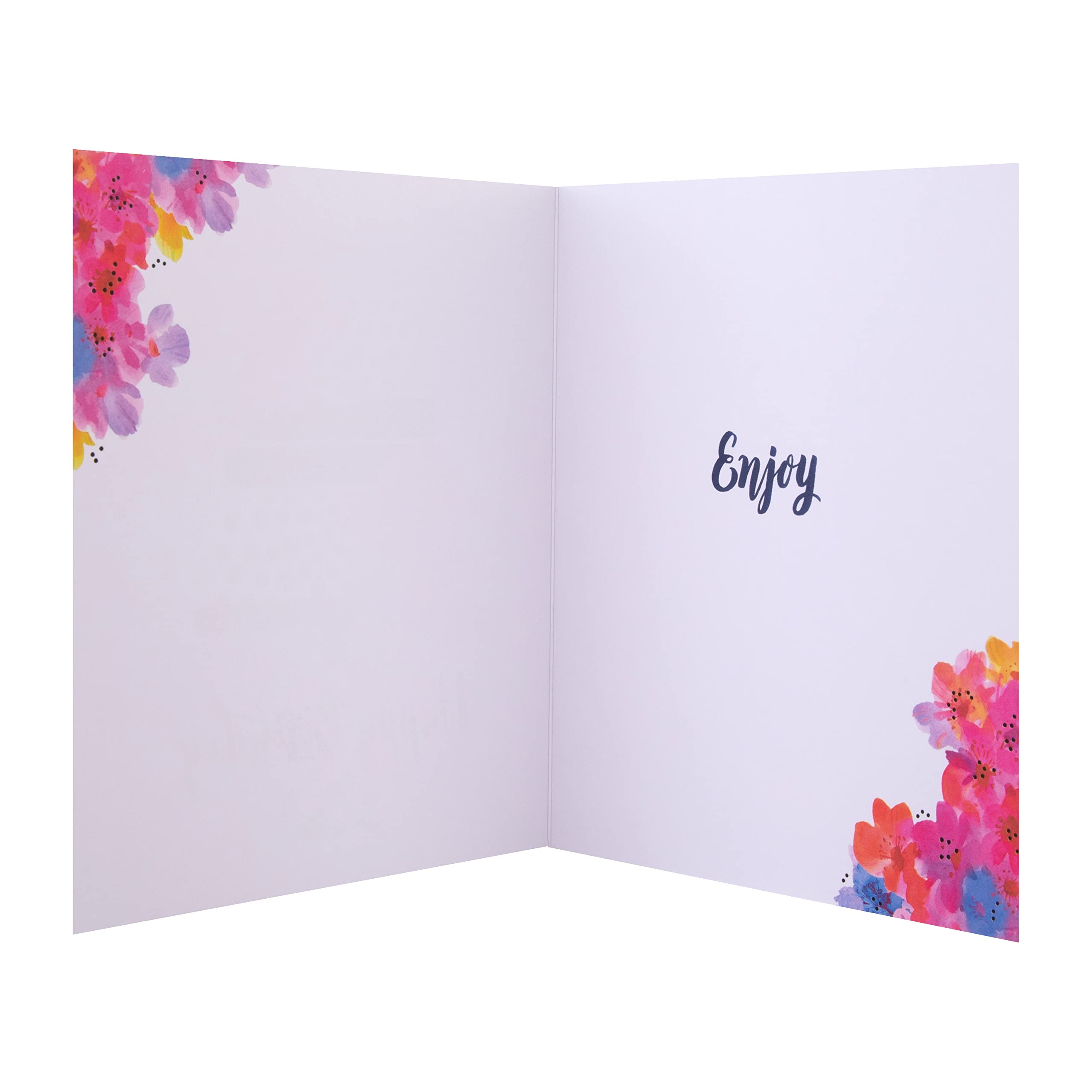Hallmark Birthday Card 'Cake' - Contemporary Design | 16cm x 18cm | Glitter Details 3
