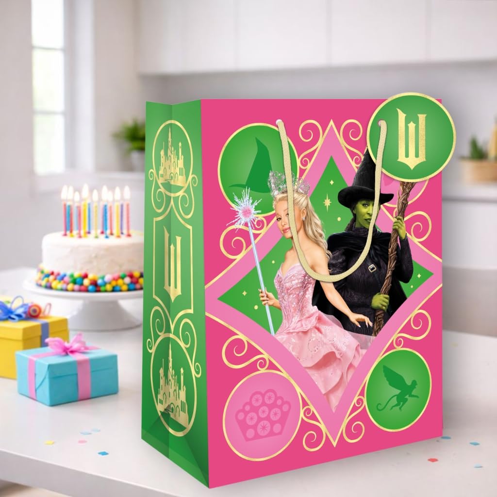 Danilo Promotions LTD Wicked Medium Gift Bag - Glinda & Elphaba Musical Theatre Fan Gift Wrap 4