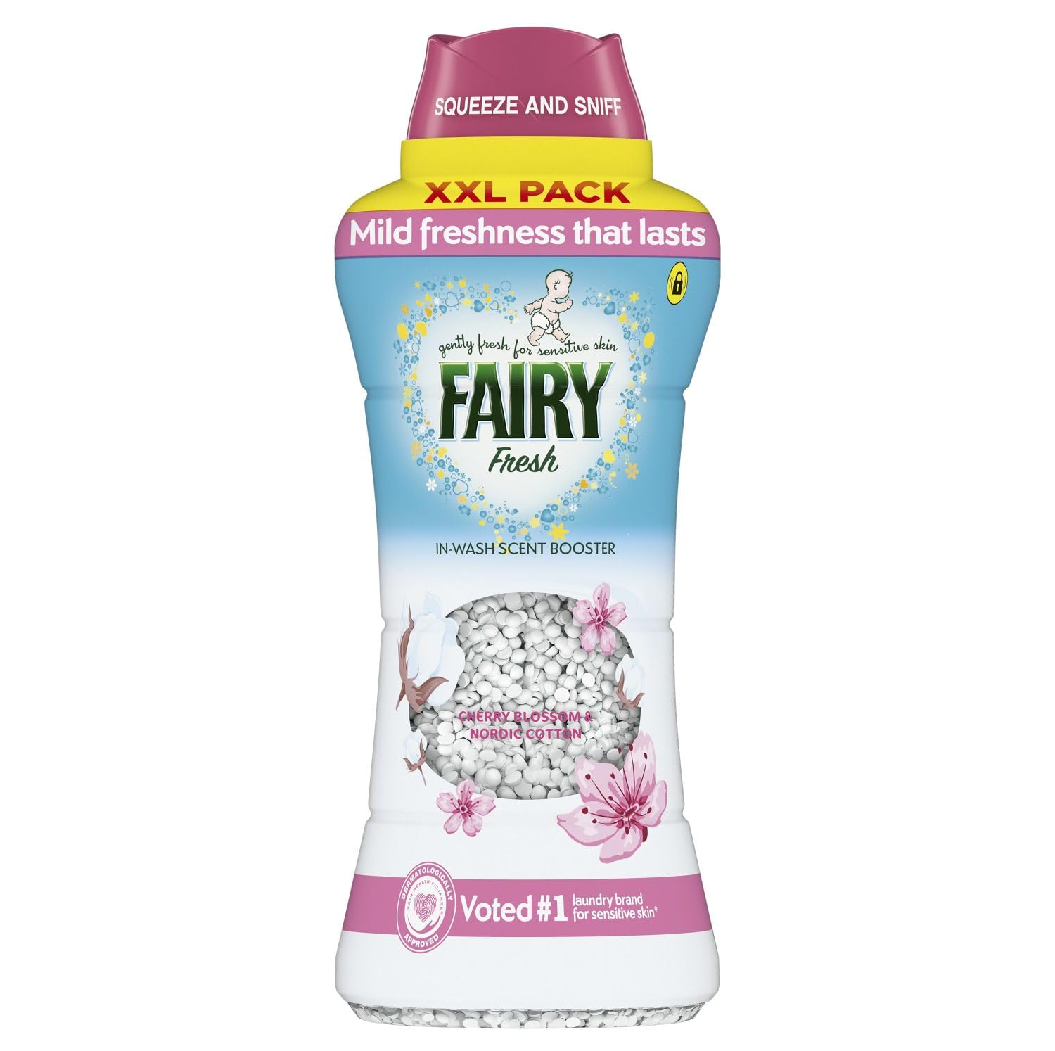 Fairy In-Wash Scent Booster Beads - Cherry Blossom & Nordic Cotton Mild Freshness | 735g