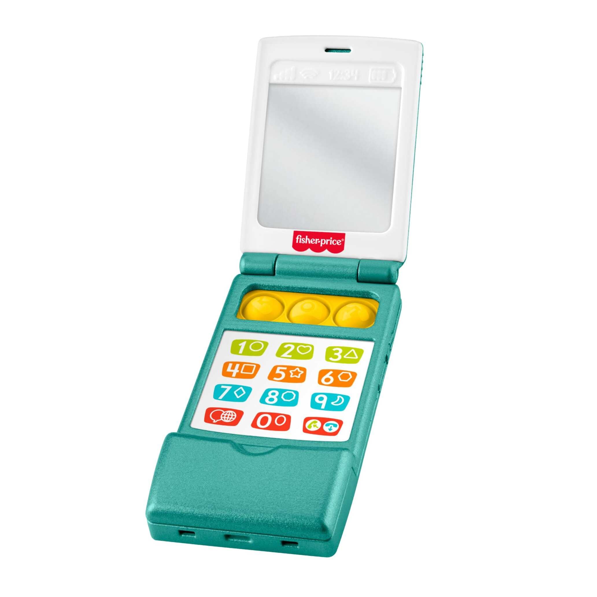 Fisher-Price Laugh & Learn Flip Phone - Musical Learning Activity Toy for Ages 6 Months+