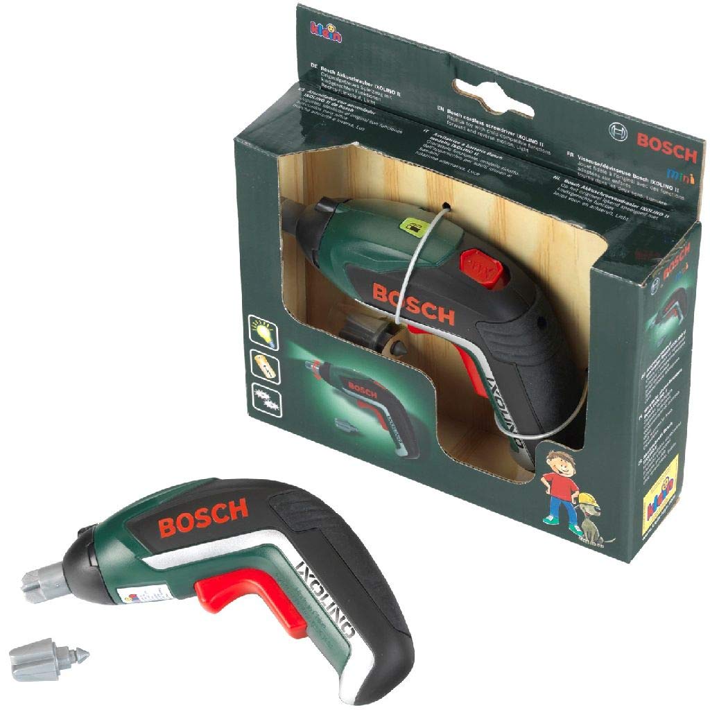 Theo Klein Bosch Ixolino II Cordless Screwdriver Toy - Realistic Sounds & Lights | Ages 3+ | Multi-Colored 1