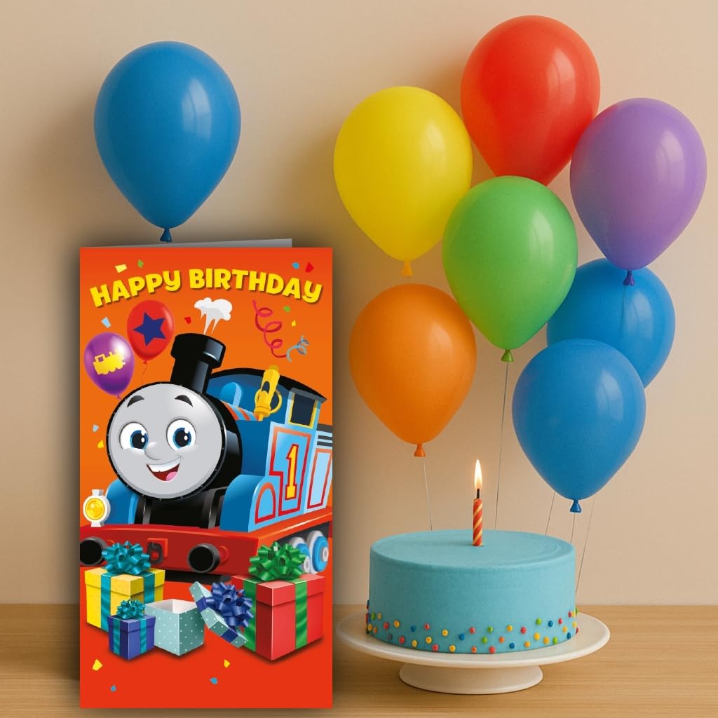 Danilo Promotions LTD Thomas & Friends Birthday Card for Boys/Unisex-Kids | Standard Size | 50% Recycled Content