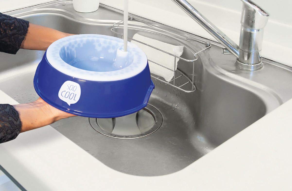 Karlie Cooling Dog Bowl - Non-Slip Base | Cooling Insert Included | Blue Plastic 7