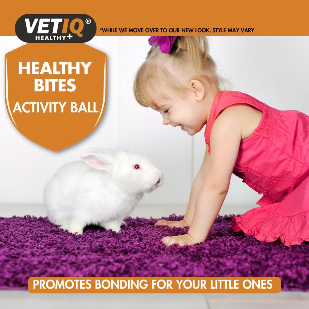 VETIQ Healthy Bites Activity Treat Ball for Small Animals | Boredom Buster Toy | 7cm Diameter 4