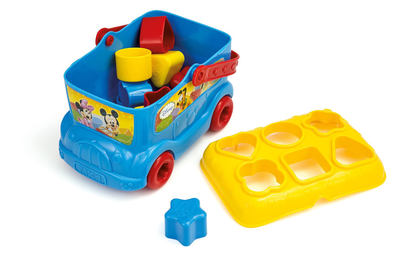 Clementoni Disney Mickey and Friends Shape Sorter Bus - Educational Toy for Toddlers 10m+
