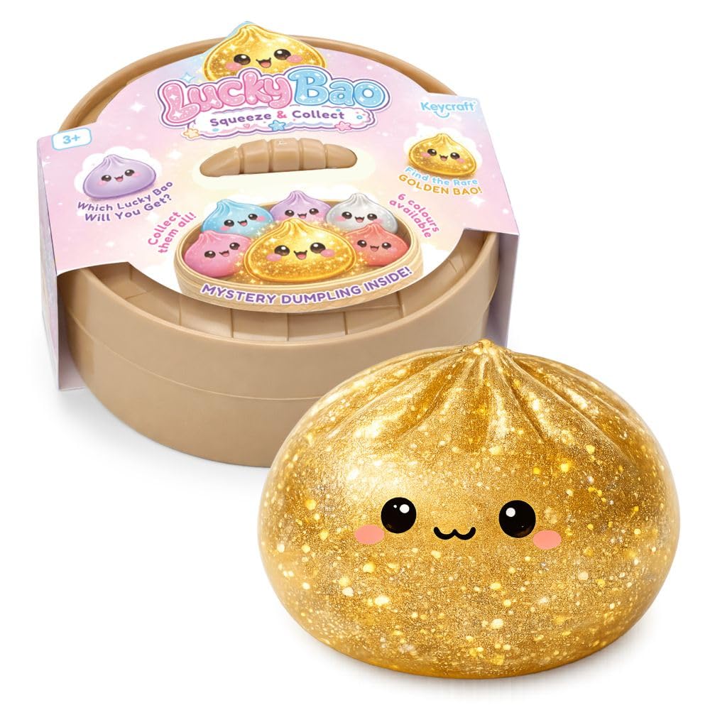 Keycraft Lucky Bao Squeeze & Collect Mystery Dumpling Surprise Toy | Soft Fidget Toy | Ages 3+
