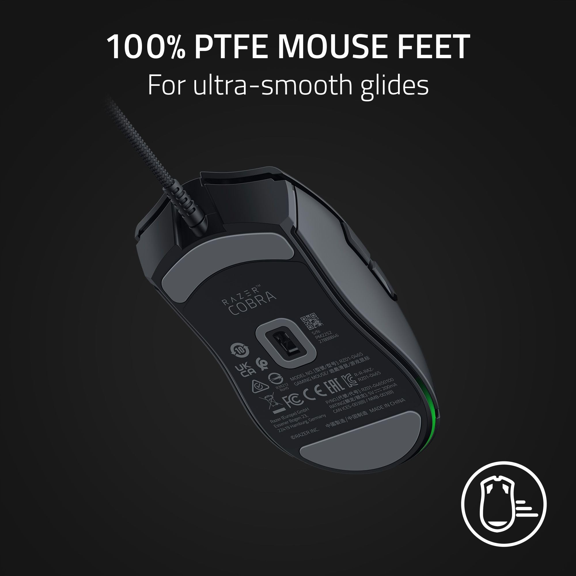 Razer Cobra Lightweight Wired Gaming Mouse - 8500 DPI Optical Sensor | Gen-3 Switches | Chroma RGB 7