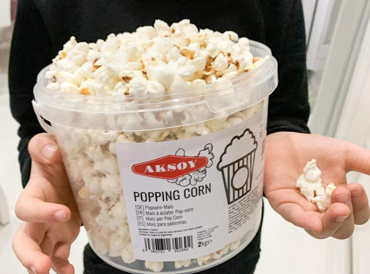 AKSOY Popping Corn Kernels - 1.25KG | Non-GMO Gourmet White Popcorn for Stovetop/Popper 5