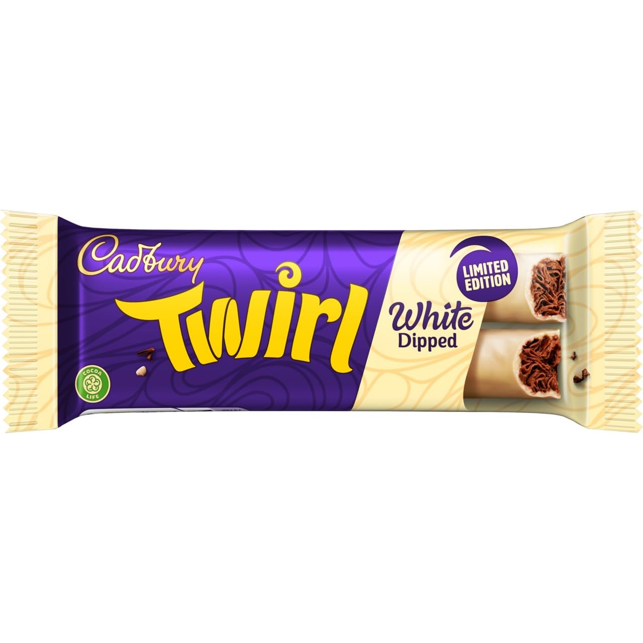 Cadbury Limited Edition White Chocolate Dipped Twirl Bars - Twin Pack Chocolate Snack