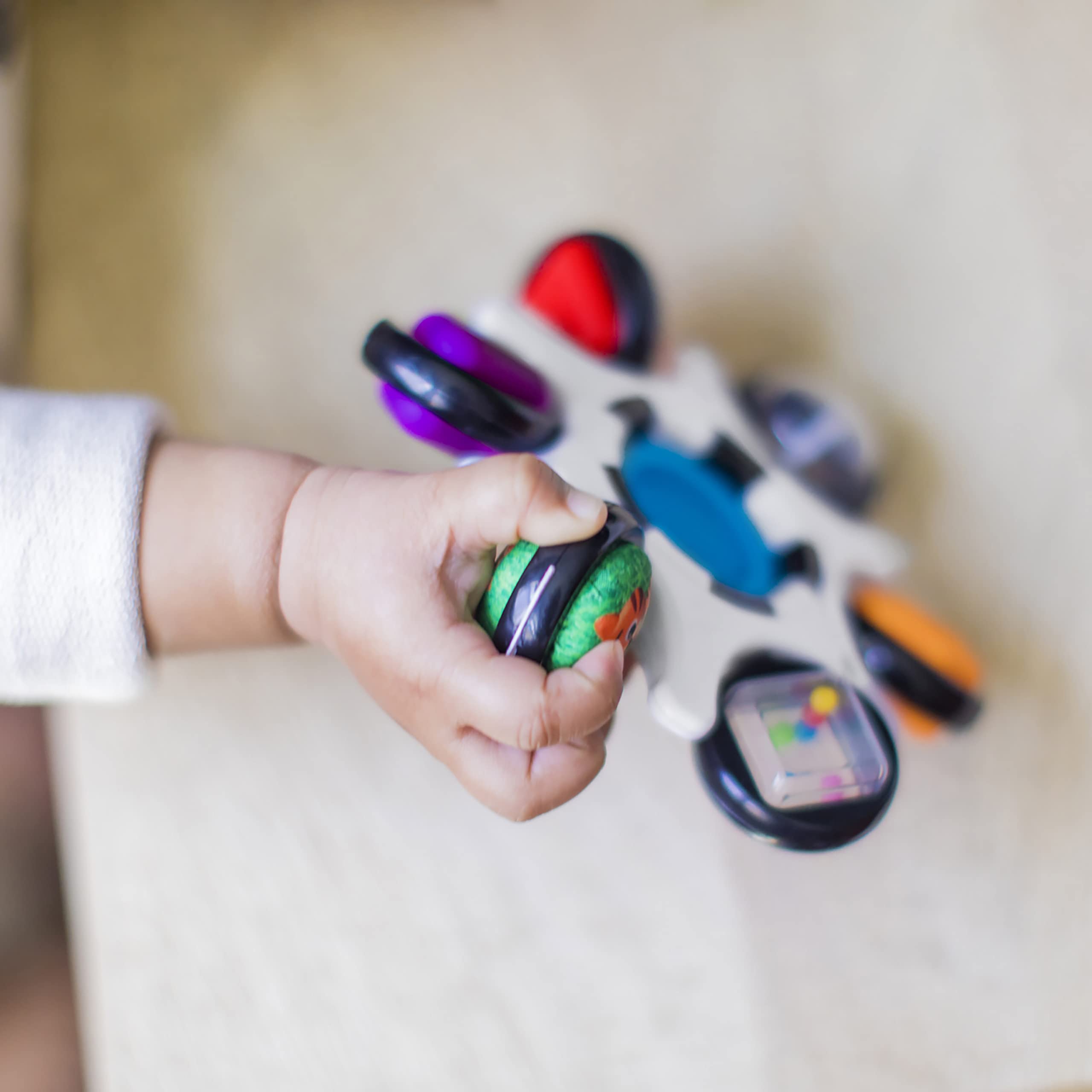 Baby Einstein Curiosity Clutch Fidget Sensory Toy and Pop It Rattle | Ages 3 Months+ 4