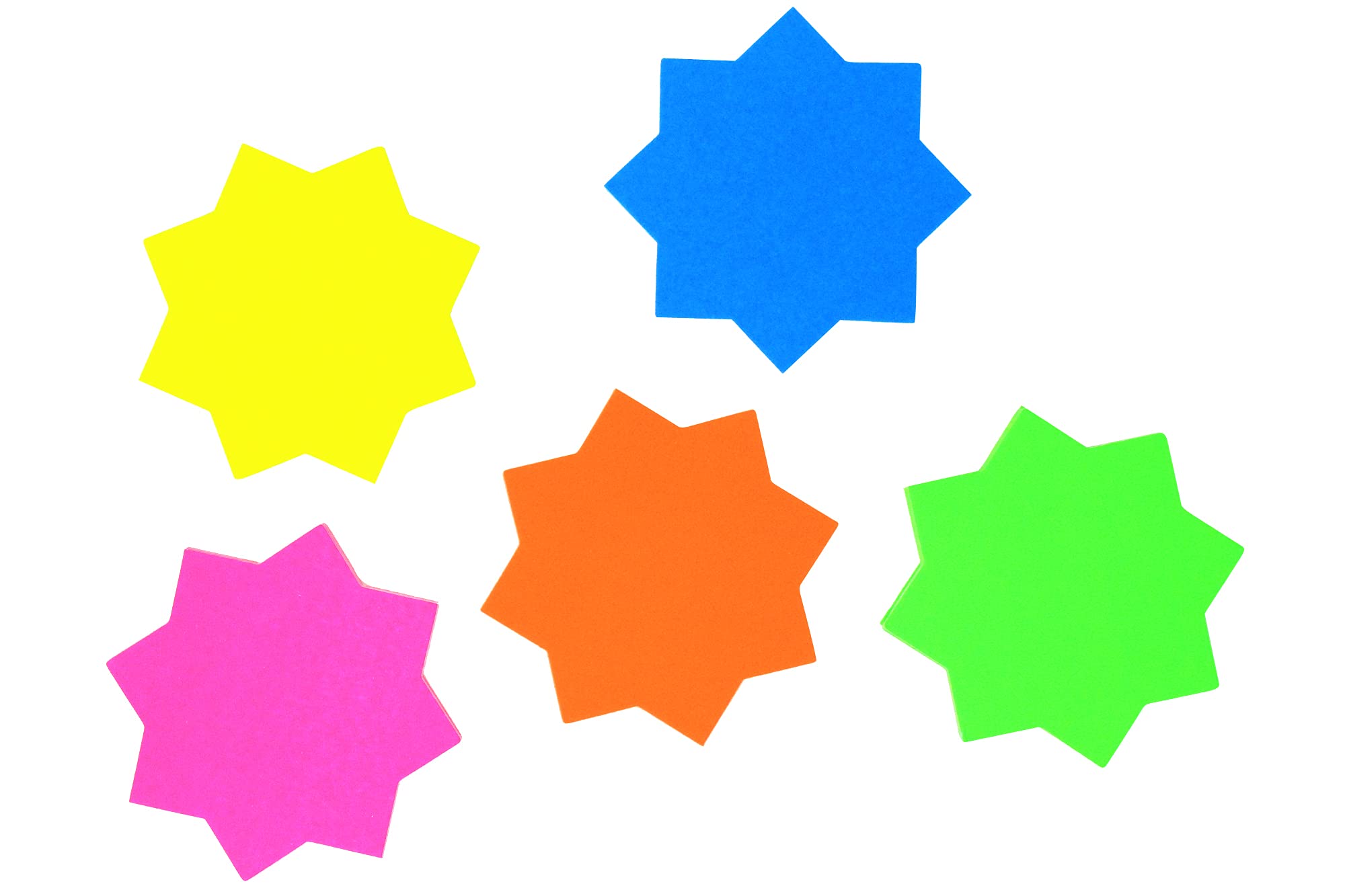 Bright Ideas Fluorescent Stars Message Signs - Pack of 30, 4 Inch, Assorted Neon Colors 4