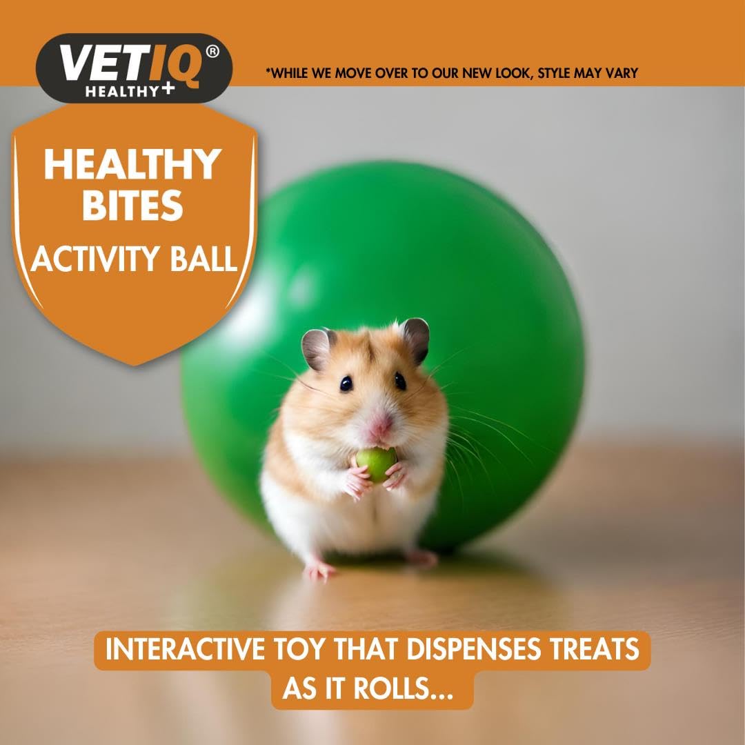 VETIQ Healthy Bites Activity Treat Ball for Small Animals | Boredom Buster Toy | 7cm Diameter 3