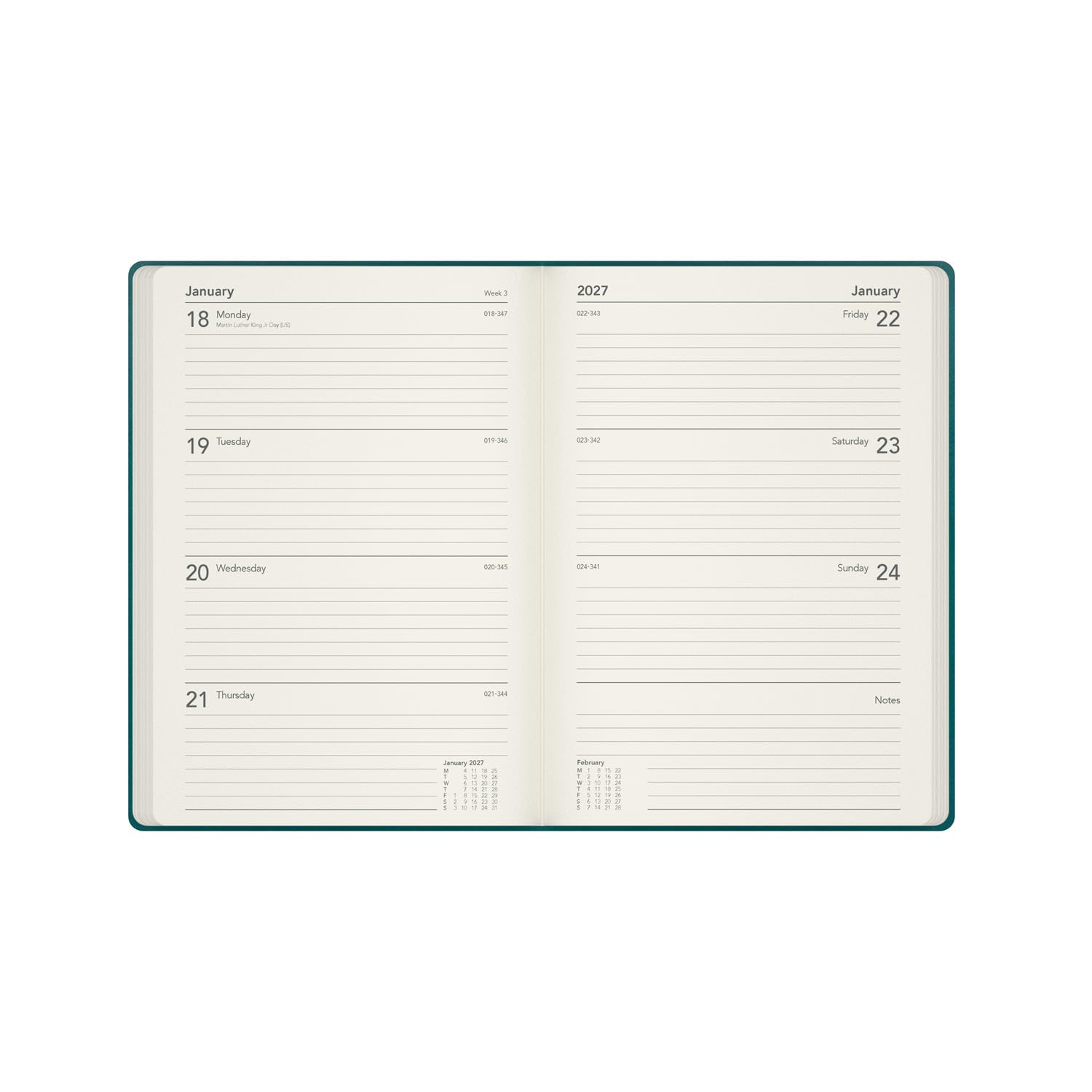 Collins 2026-2027 Mid/Academic Year Planner - A5 Week-to-View Diary | Teal Hardcover