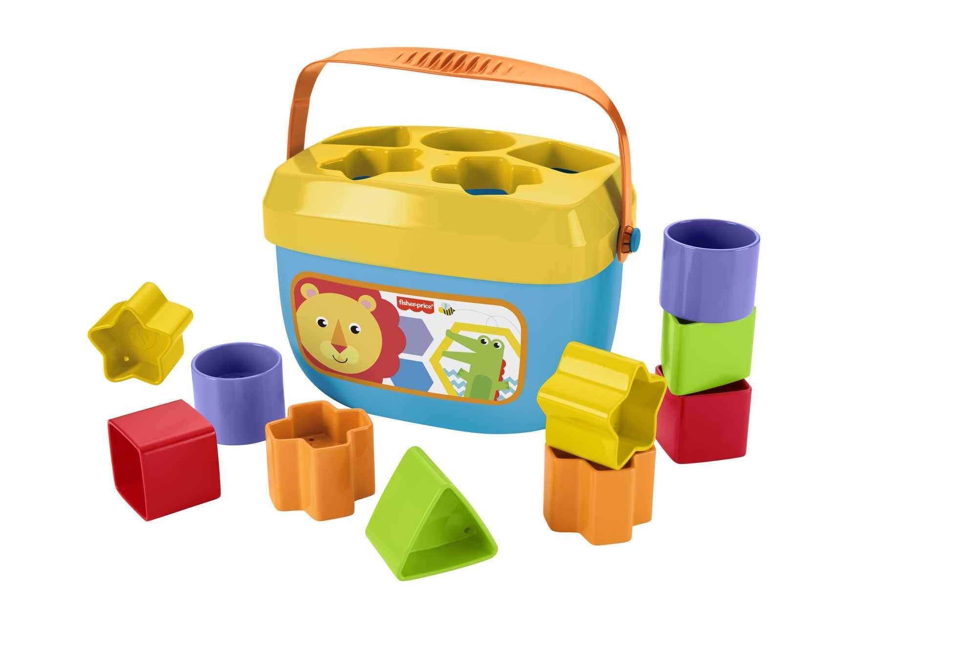 Fisher-Price Baby’s First Blocks Set of 10 Shapes for Sorting Play | Ages 6+ Months