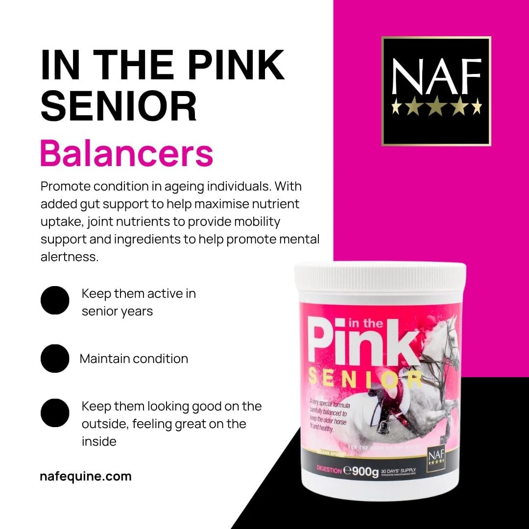 NAF In the Pink Senior - Daily Nutritional Support for Older Horses | 900g Powder 3