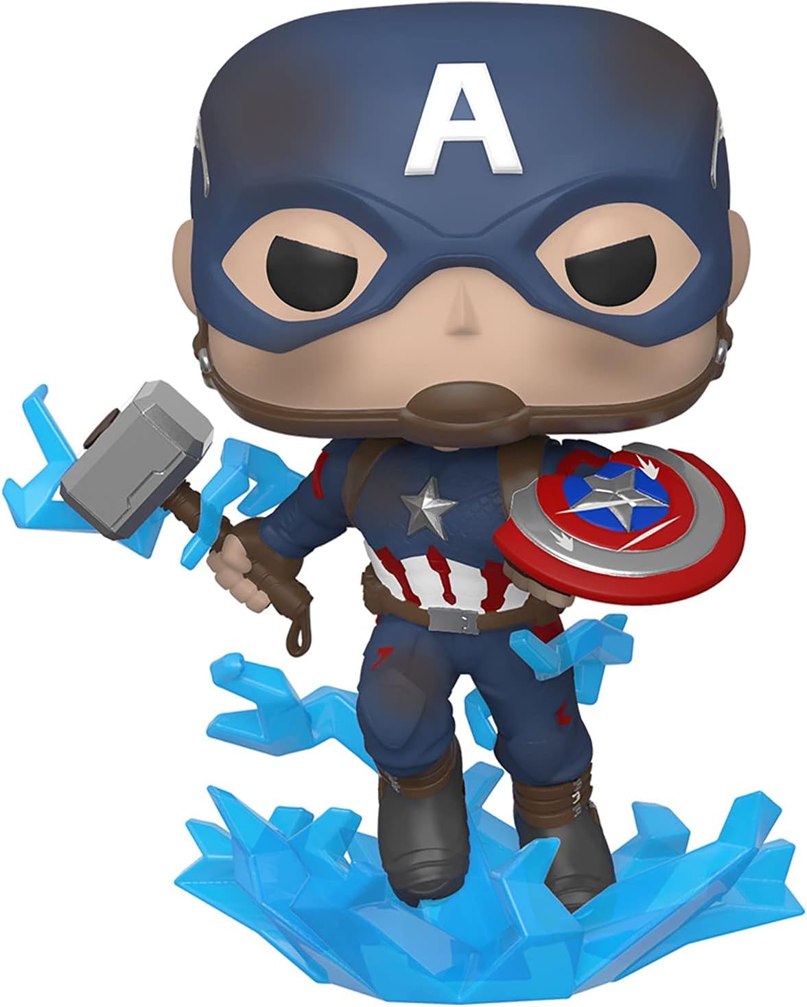Funko Pop! Marvel: Endgame - Captain America w/Broken Shield & Mjolnir Vinyl Figure 3
