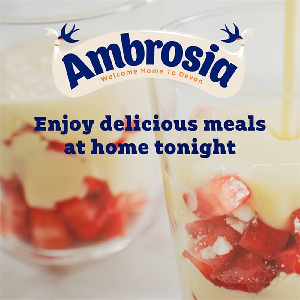 Ambrosia Light Devon Custard 500g - 30% Less Fat & Sugar, Ready-to-Eat Creamy Dessert 2