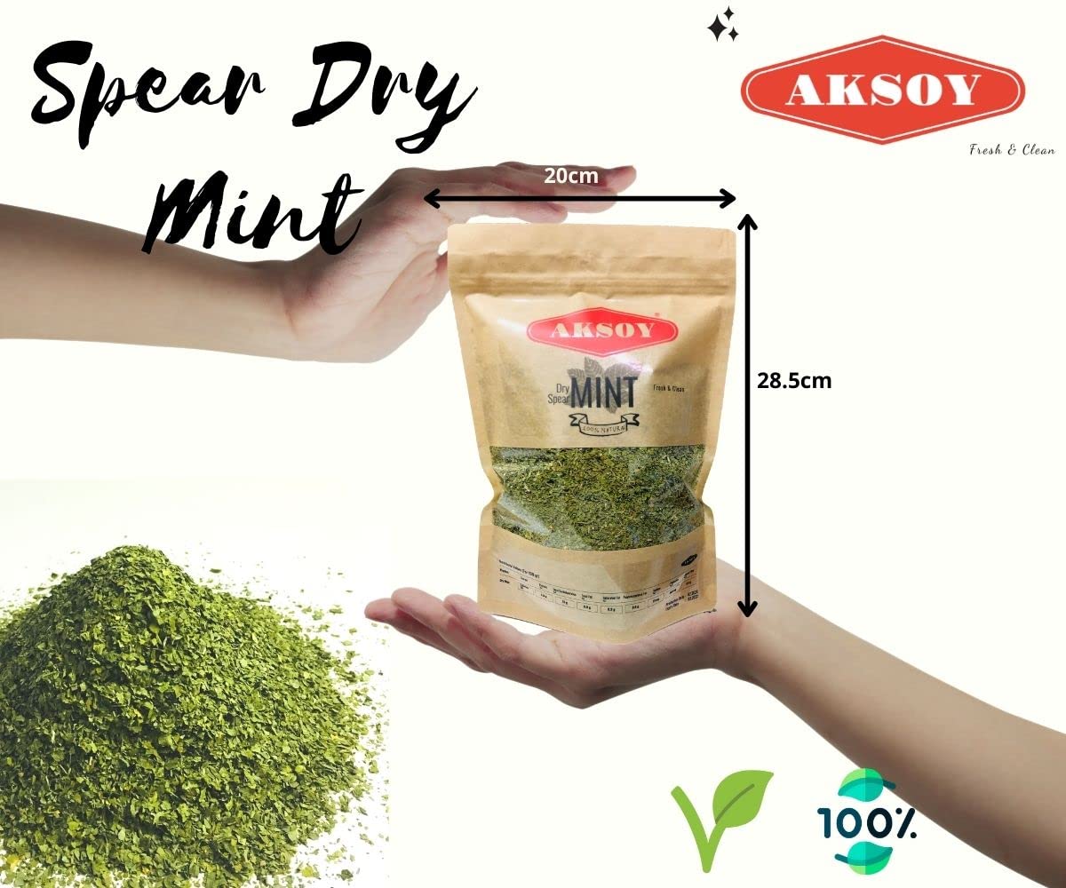 AKSOY Dried Peppermint Leaf - All-Natural Whole Spice for Tea & Cooking | 500g 3