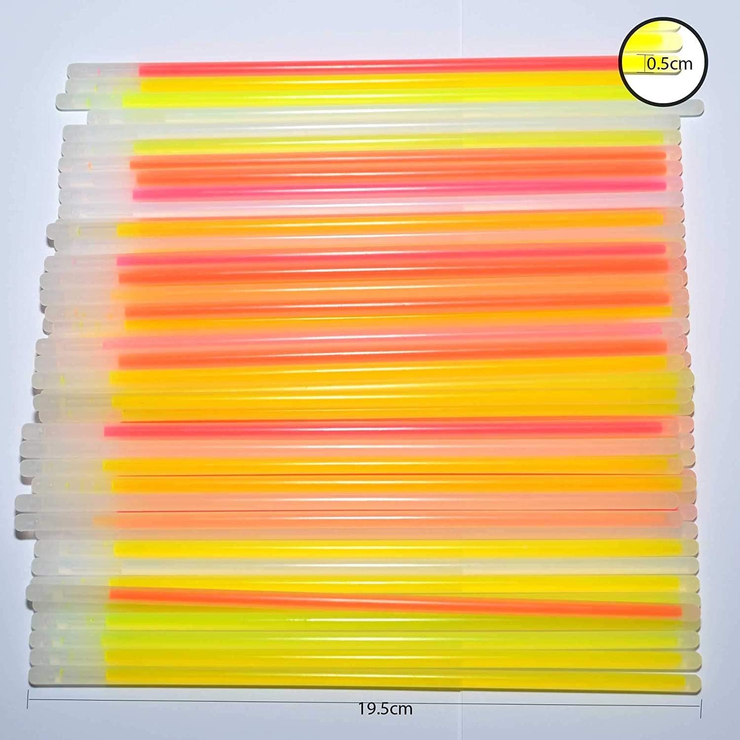 SHATCHI 100Pcs Glow Sticks - 10-12 Hour Glow | Neon Colours | Unisex Children 8