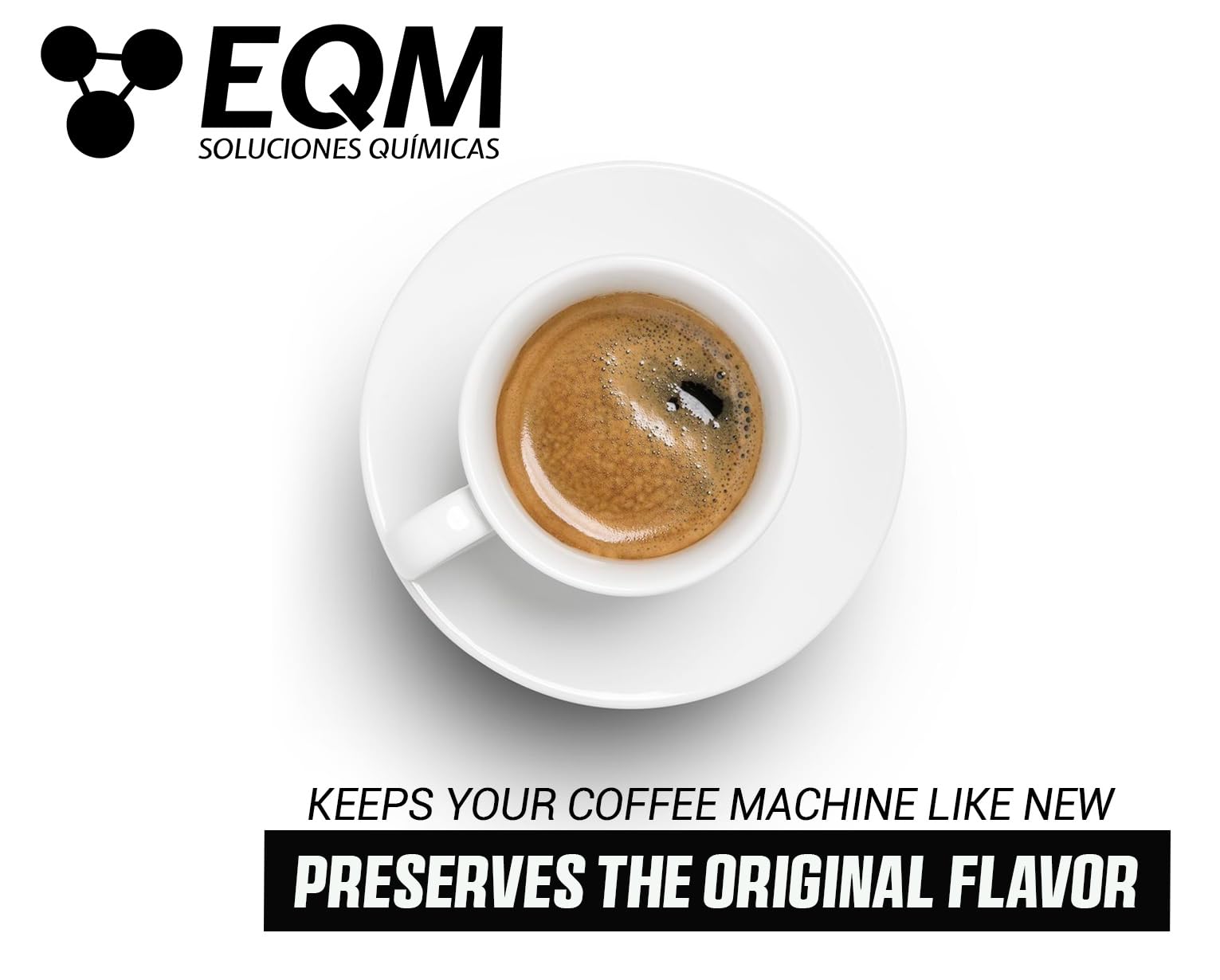 EQM SOLUCIONES QUIMICAS ECO-212 Coffee Machine Descaler - 500 ml | 100% Natural Origin | Citric Acid 5